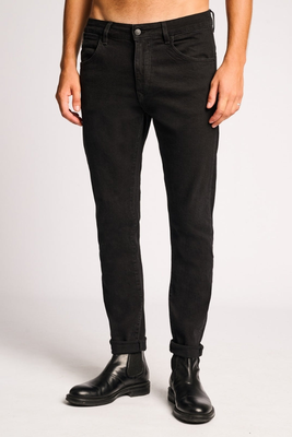Flexy denim black trousers, Black, medium