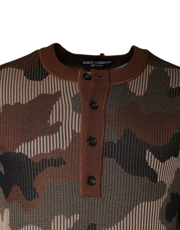 Multicolor camouflage men pullover sweater-null