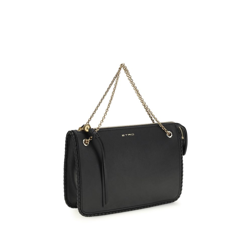Black calf leather bos taurus clutch bag-null