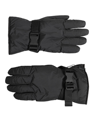 Black windproof ski winter warm non slip gloves, Black, medium