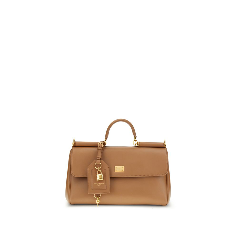 Beige calf leather bos taurus shoulder bag-null