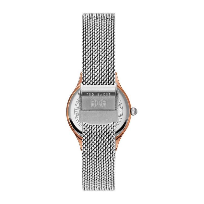 Silver stainless steel dress watch-null