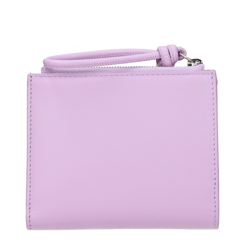 Pink leather wallet-null