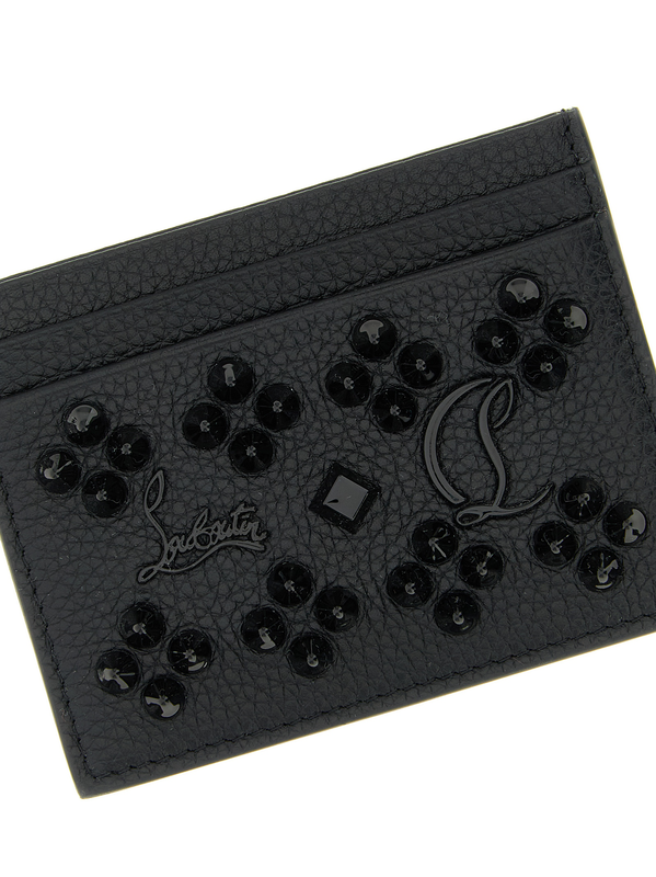 Black calfskin cardholder-null