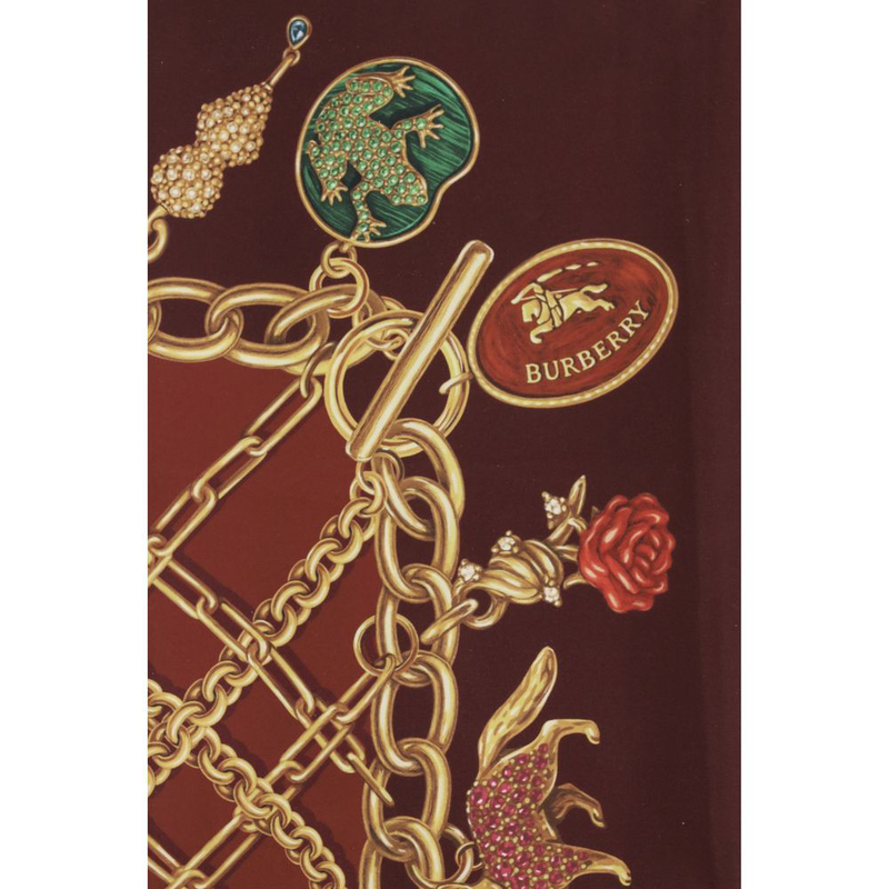 Bordeaux silk scarf-null