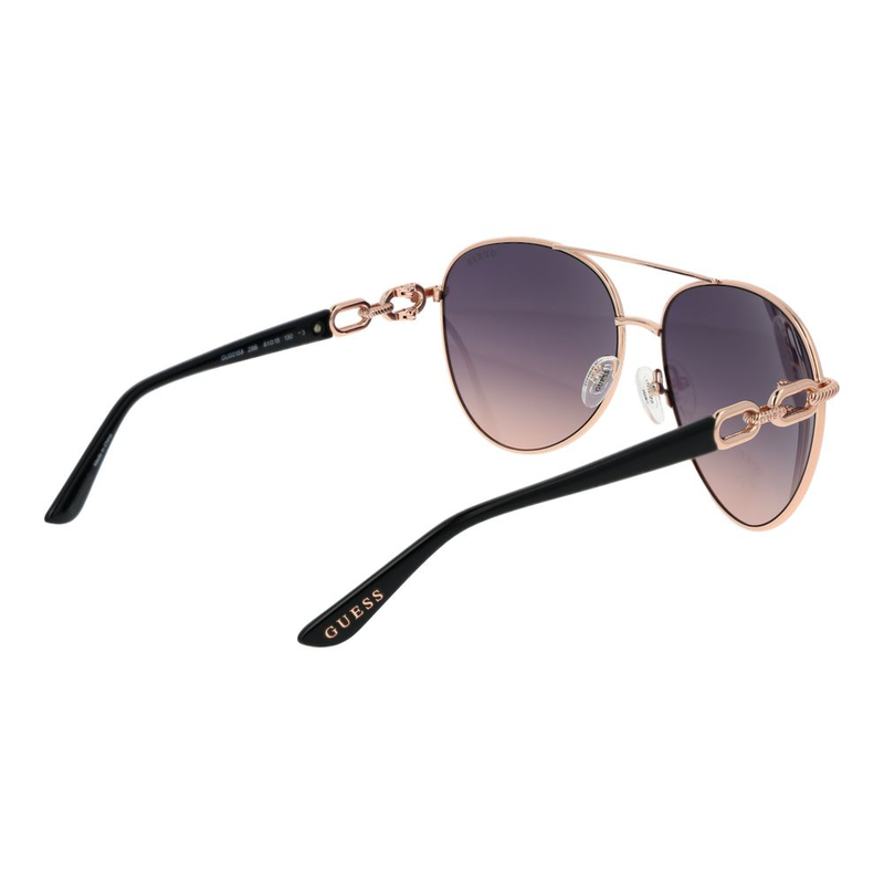 Rose gold metal sunglasses-null