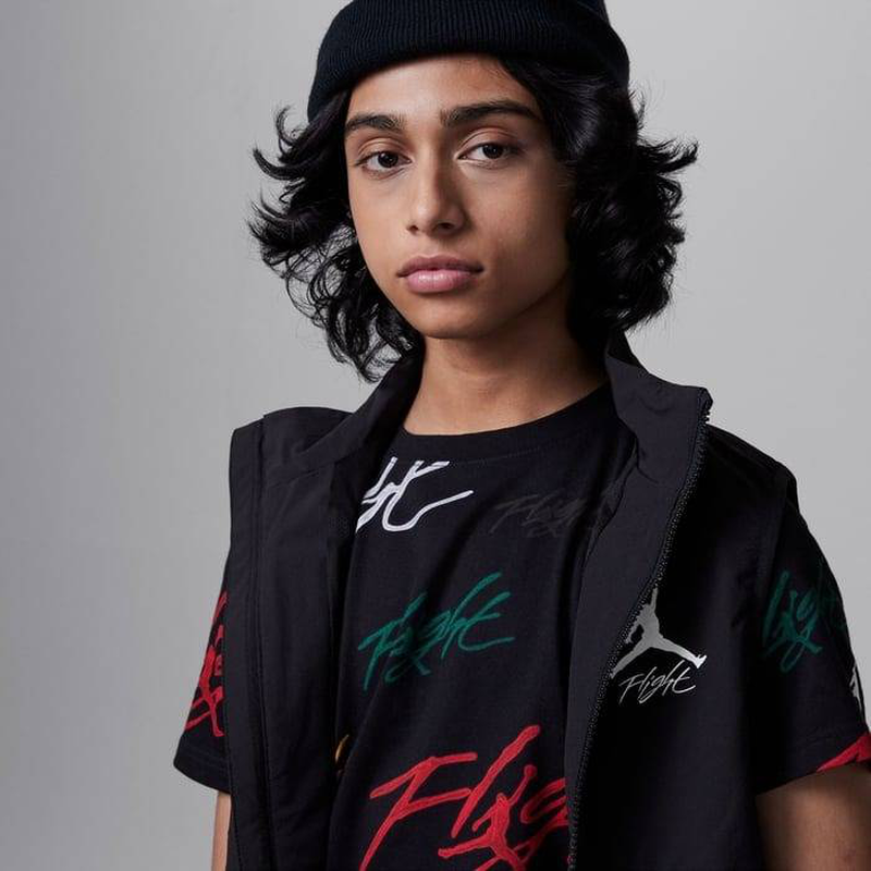 Product image: Big kids jdb jm painted flight aop short sleeves top-null