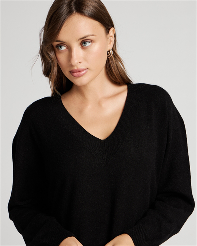 Knitted dress v neck image number null