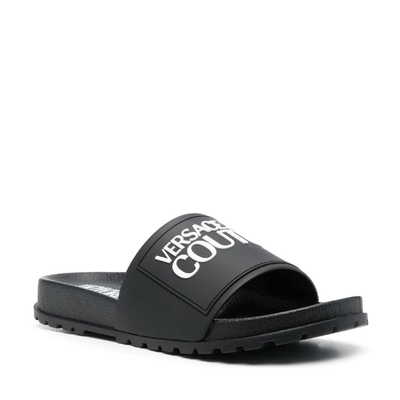 Versace jeans logo sliders (black), Black, medium