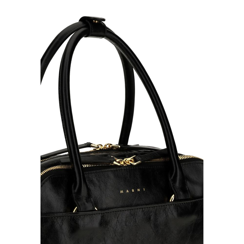 Black calf leather bos taurus handbag-null