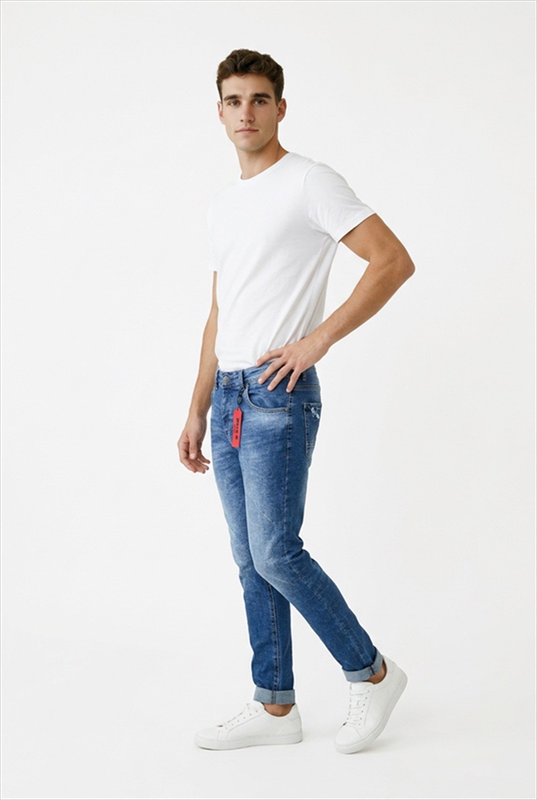 Back2jeans basic slim fit jeans-null