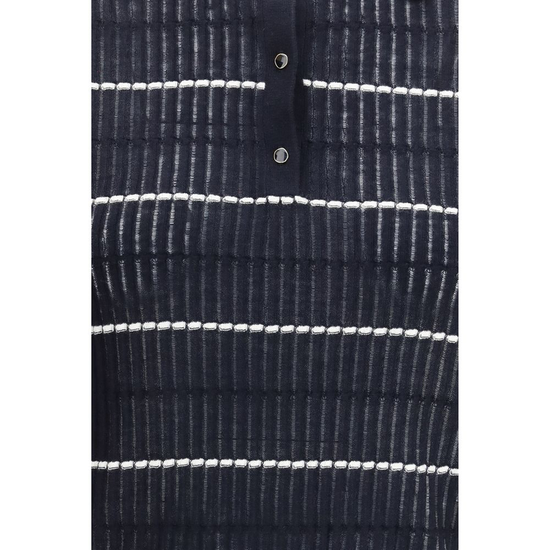 Blue silk polo shirt-null