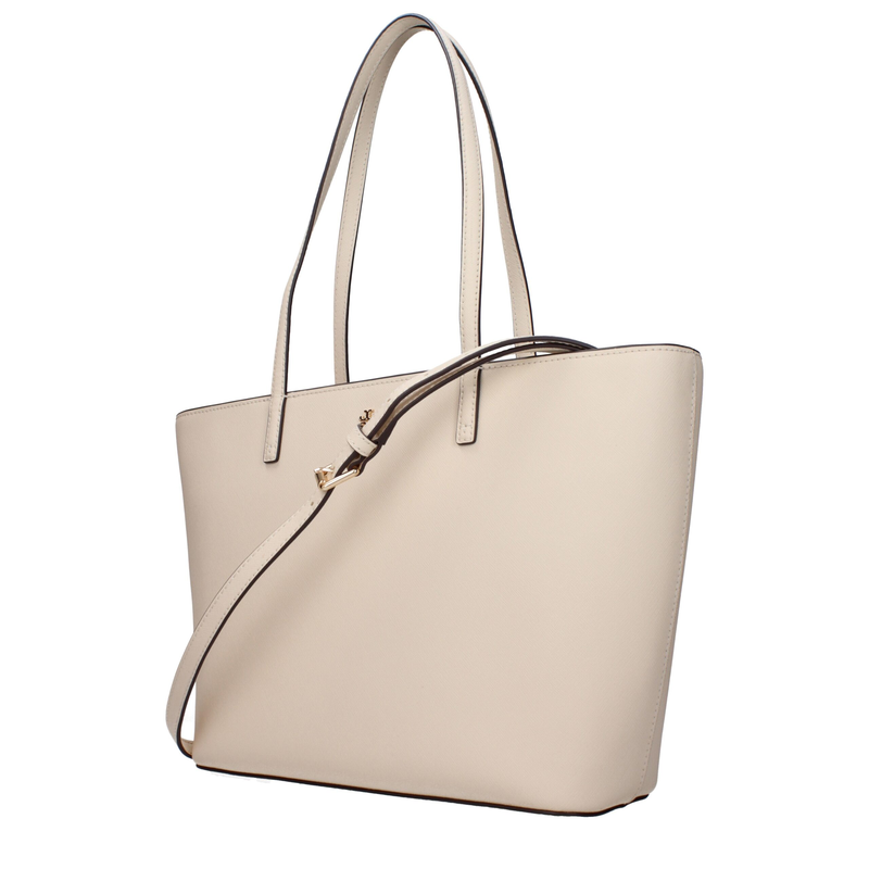 Beige leather shoulder bag-null
