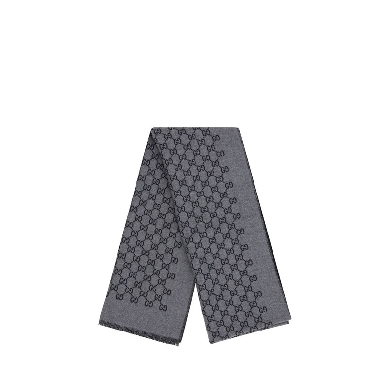 Gray wool oves aries scarf-null