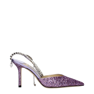 Purple plastic stiletto heel sandals, Purple, medium