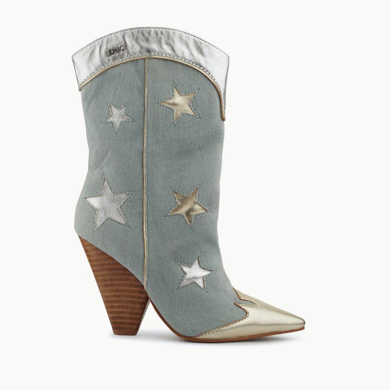 Guenda denim cowboy boots-null