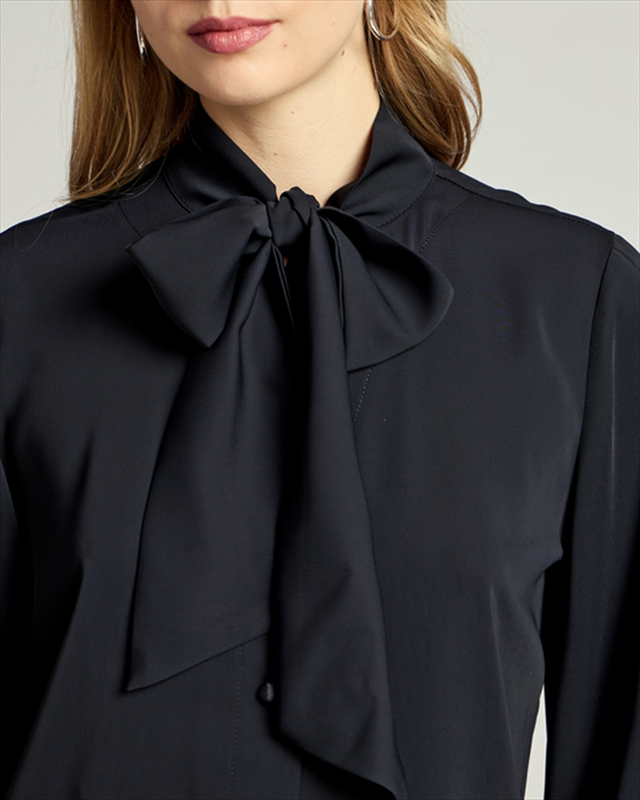 Shirt tie up neck image number null