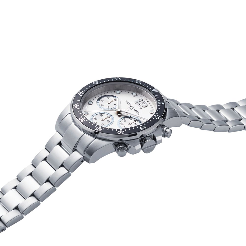 Gray stainless steel dress watch-null