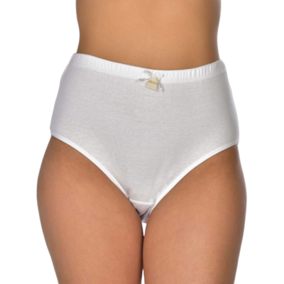 Jokers basic maxi cotton high waist womens slip #218, White, medium