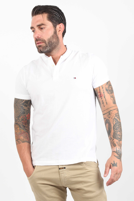 Rwb baseball collar slim polo - tommy hilfiger, White, medium