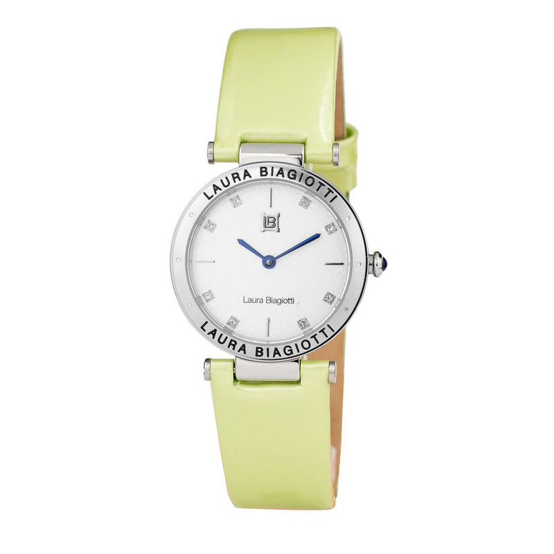 Bicolor leather dress watch-null