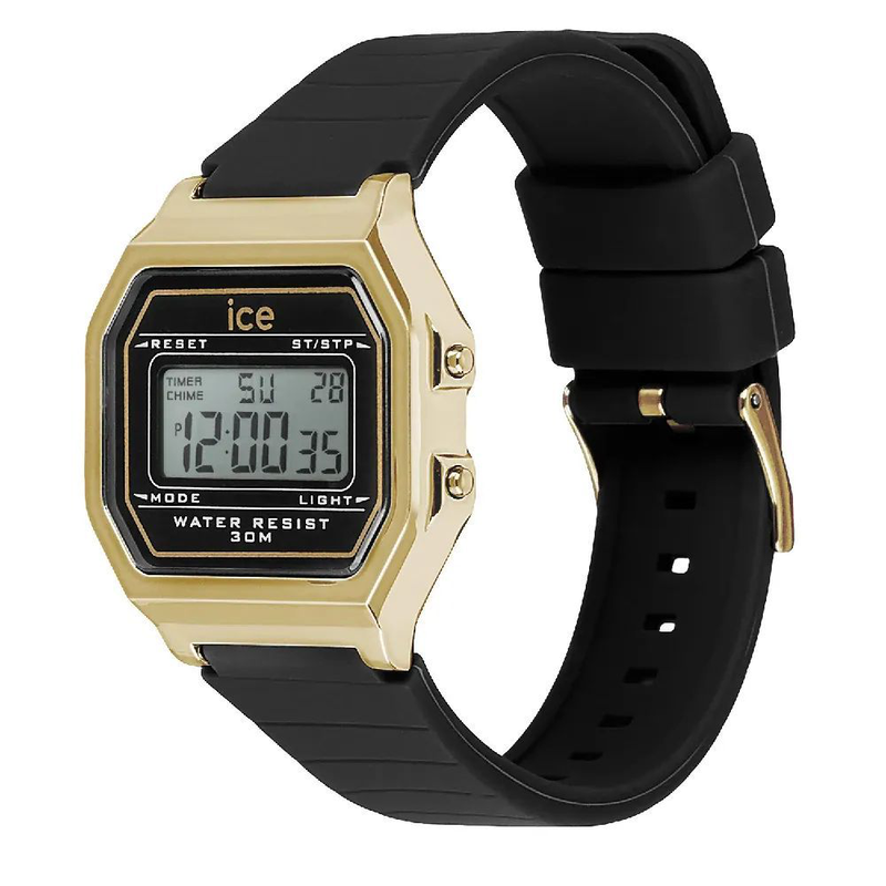 Black plastic digital watch-null