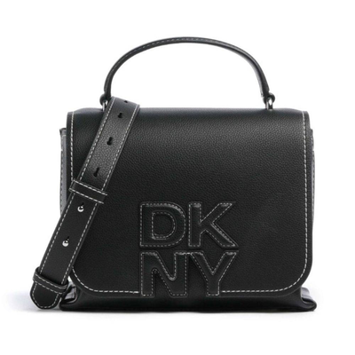 Dkny nicole satchels handbag, White / Black / Taupe, medium