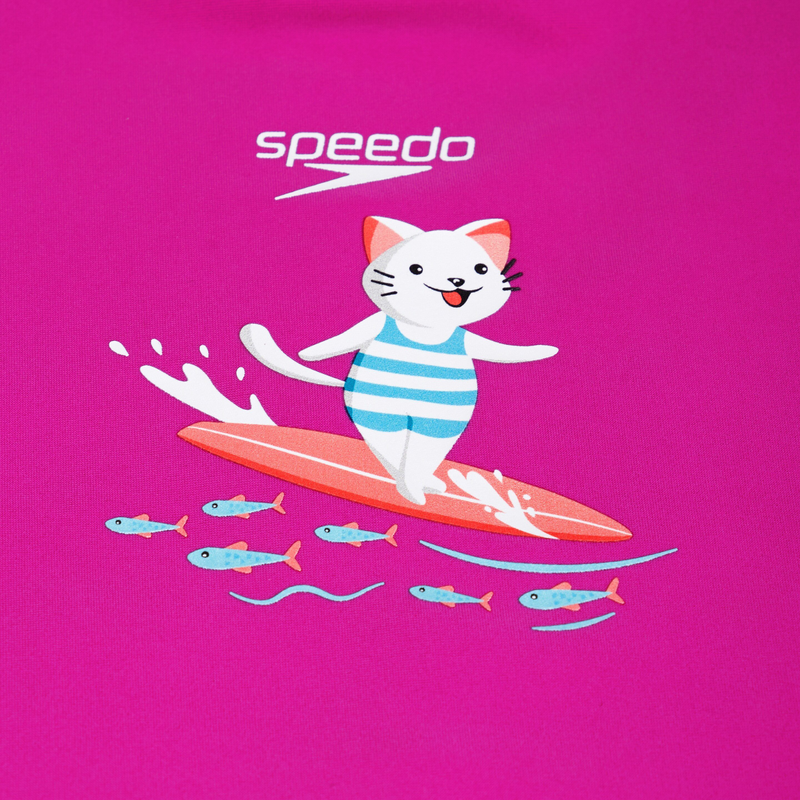 Speedo infant girls digital short sleeve rash top set (81188 image number null