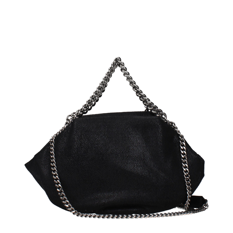 Black leather handbag-null