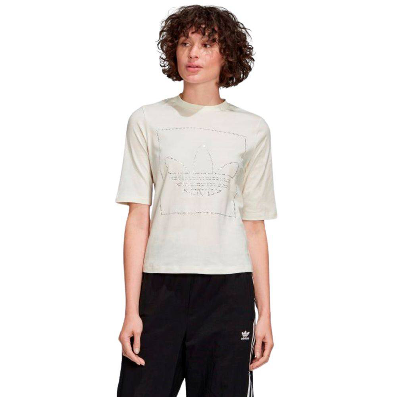 Rhinestone-detailed trefoil t-shirt-null