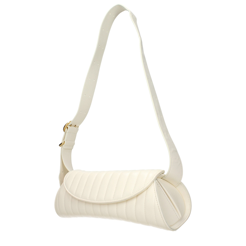 White leather shoulder bag-null