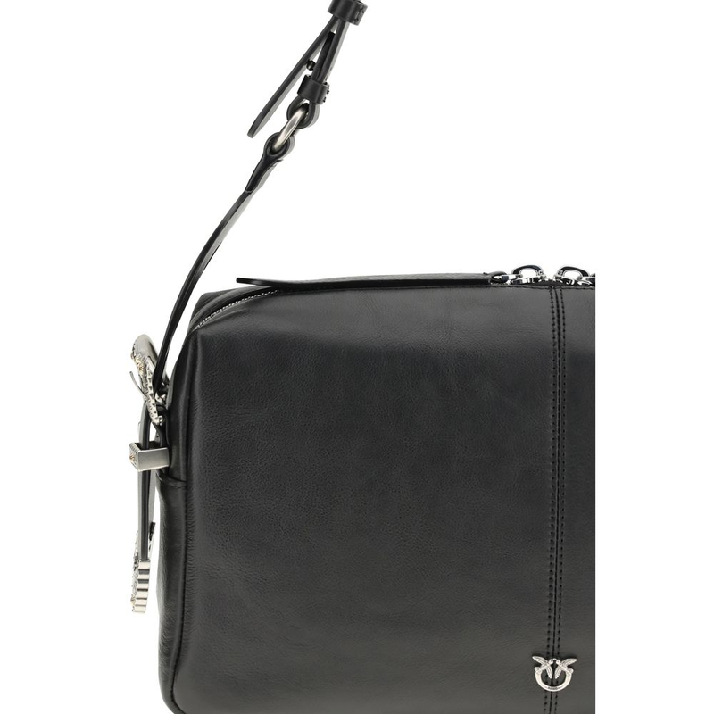 Black calf leather bos taurus shoulder bag-null