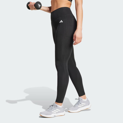 Optime essential long tights, Black, medium