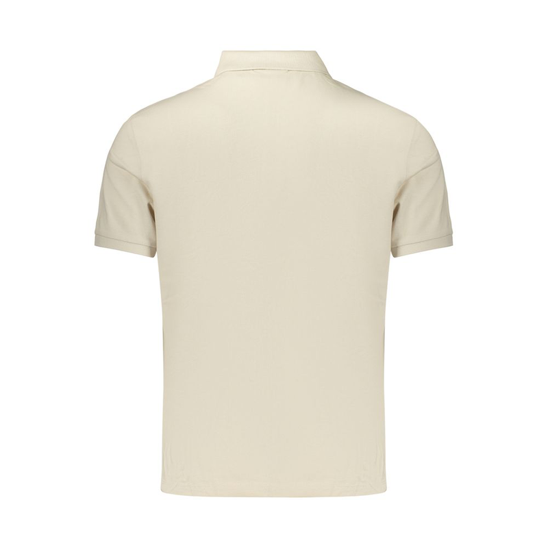 Beige cotton mens polo shirt-null