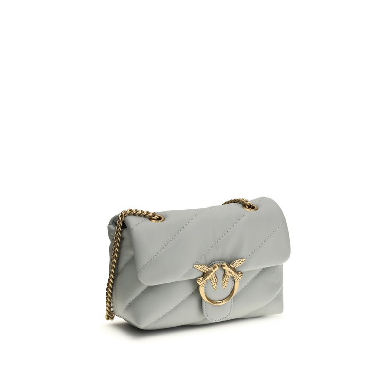 Gray calf leather bos taurus shoulder bag-null