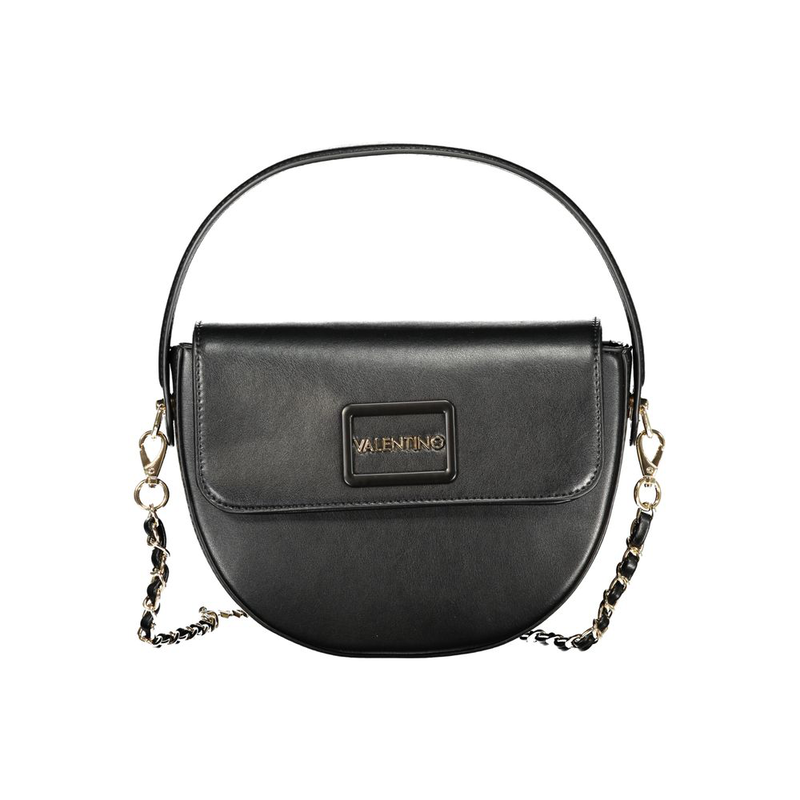 Black polyurethane women's handbag-null