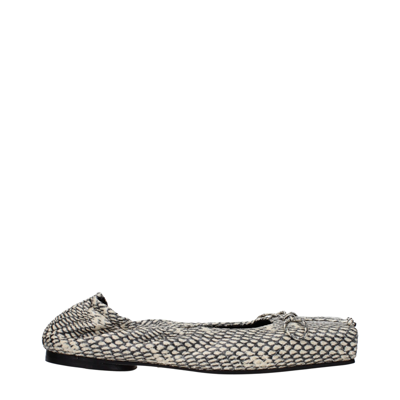 Beige leather ballet flats-null