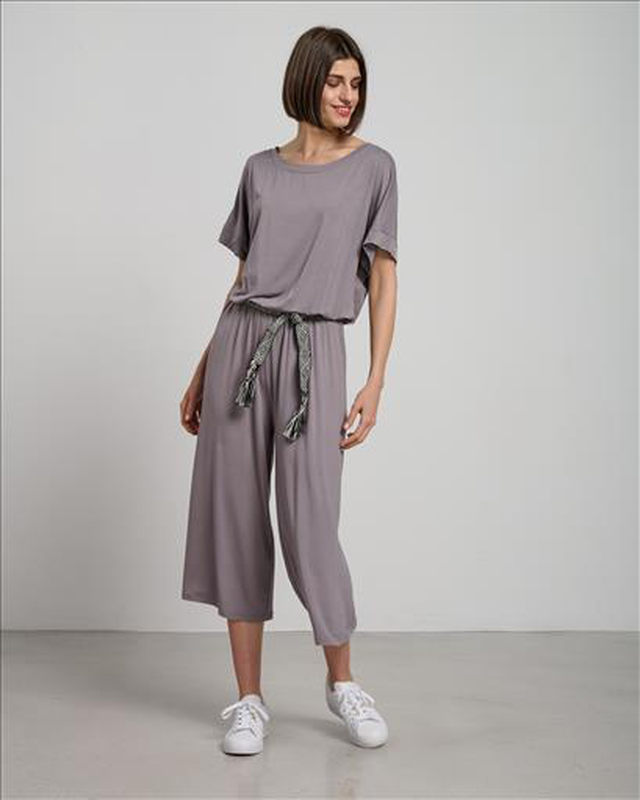 Jumpsuit zip culotte viscose image number null