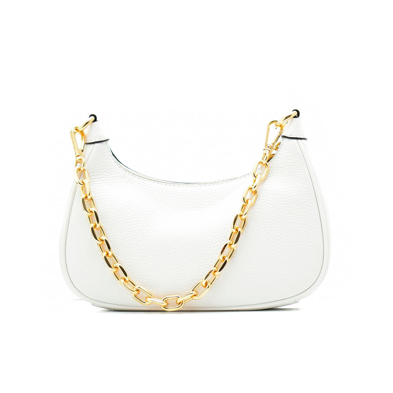 White leather shoulder bag-null
