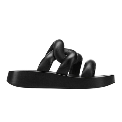 Versus leather sandals, Black, medium
