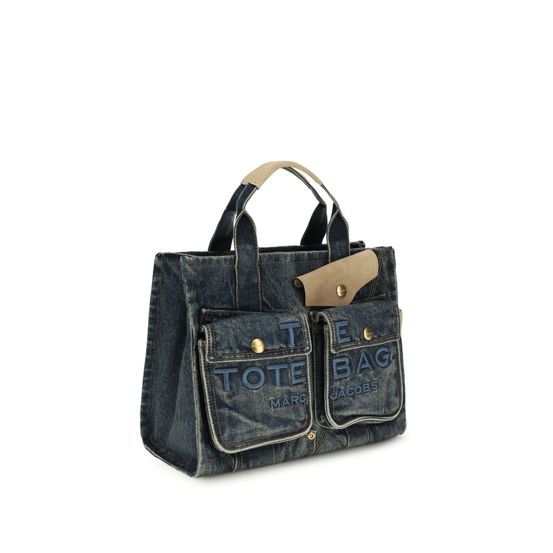 Blue cotton shoulder bag-null
