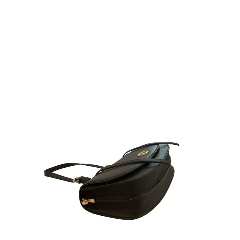 Black pu women shoulder bag-null