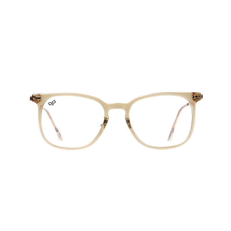 OJO sunglasses photochromic square clear to light brown frame and temples with clear to l. Br ph len-null