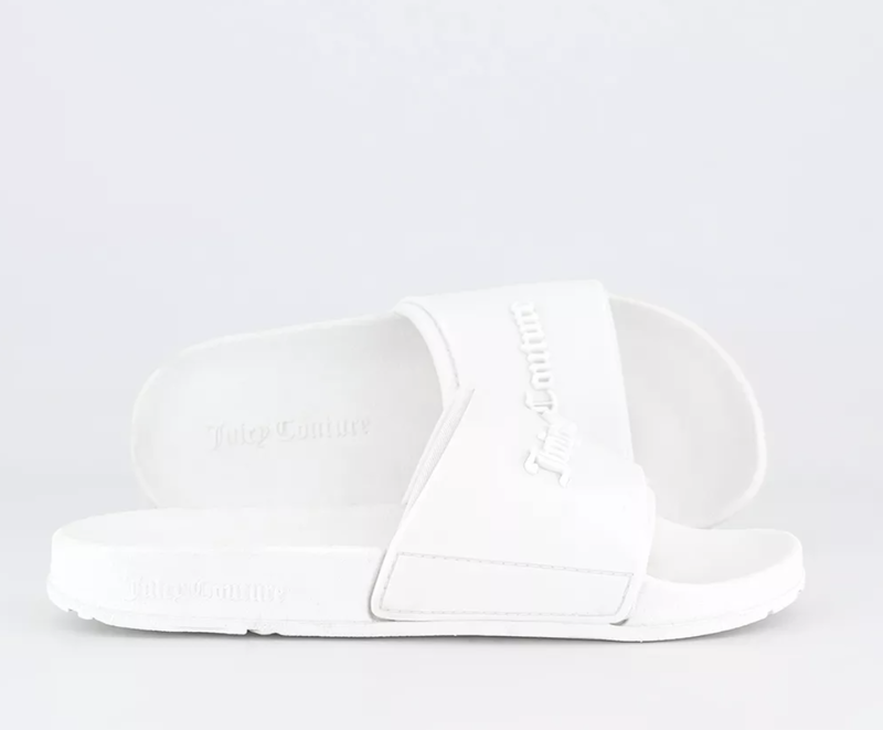 Juicy Couture embossed logo slider - white-null
