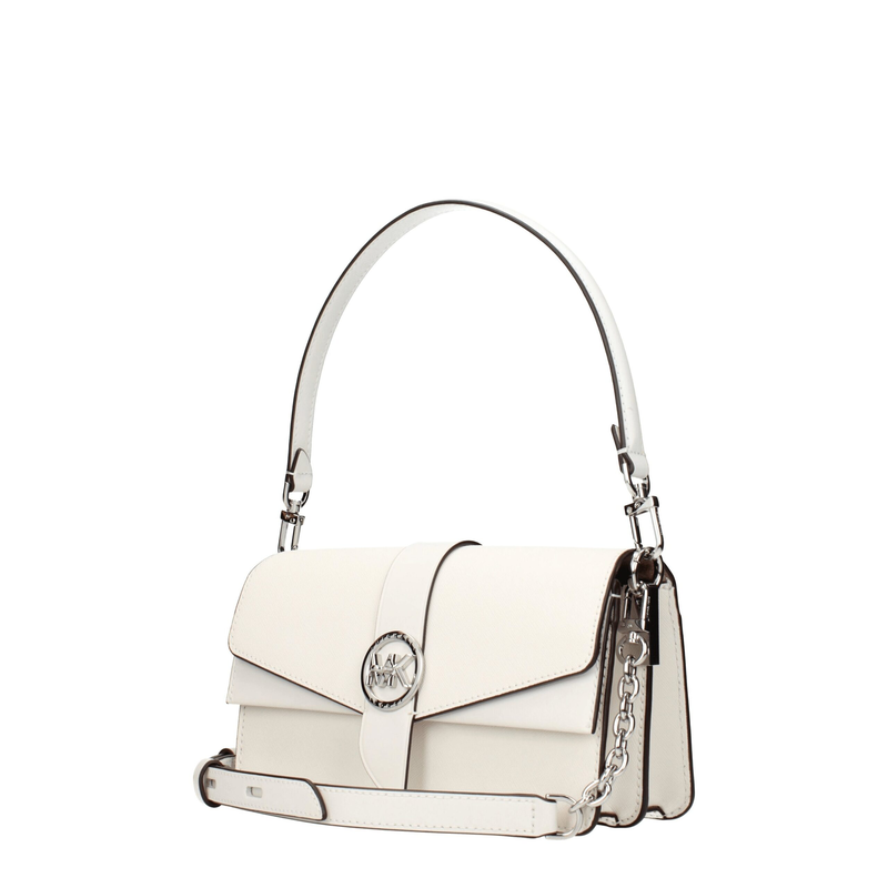 White leather handbag-null