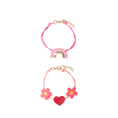 Hippy rainbow bracelet set