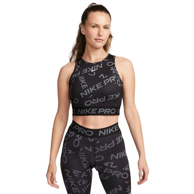 Pro womens printed crop tank top image number null