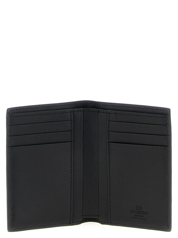 Black ostrich skin cardholder-null