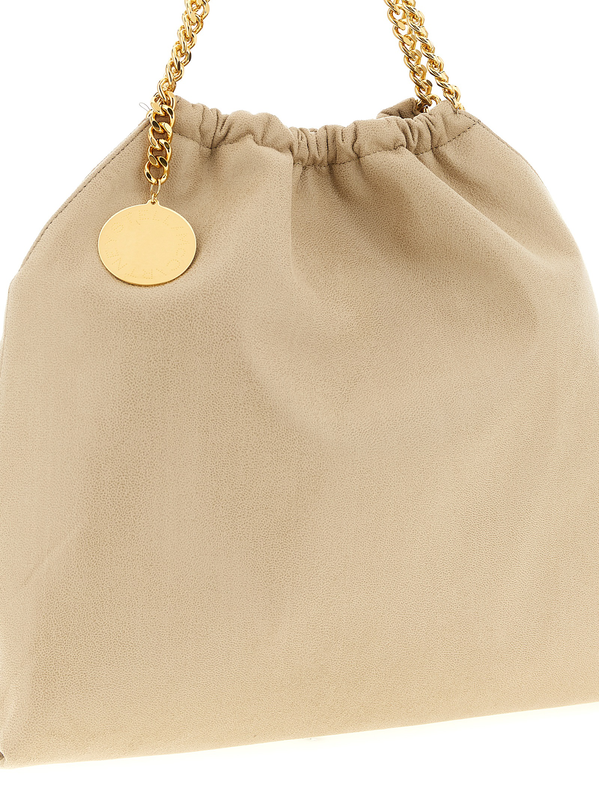 Beige polyester shoulder bag-null