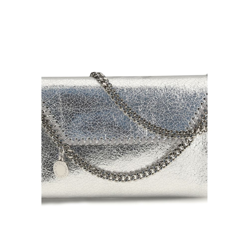 Silver polyester shoulder bag-null